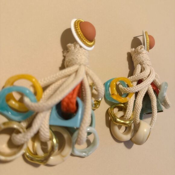 Colorful Statement Earrings M1307 - Picture 3 of 4